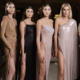 christian cowan silver dress runway
